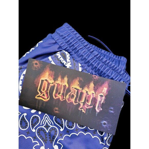 Guapi Pants Mens 32 Purple Bandana Cargo PU Leather LimitedEdition Aaron Wilhelm - Picture 5 of 16